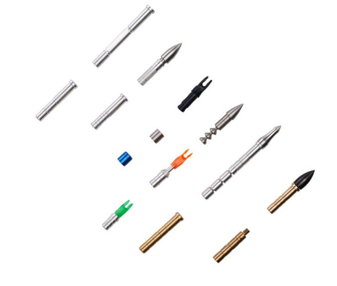 ACCMOS 12Stück Übungspfeile Spine 250 300 350 400 500 600 700 800 900 1000 Jagdpfeil ID 4,2mm - 2